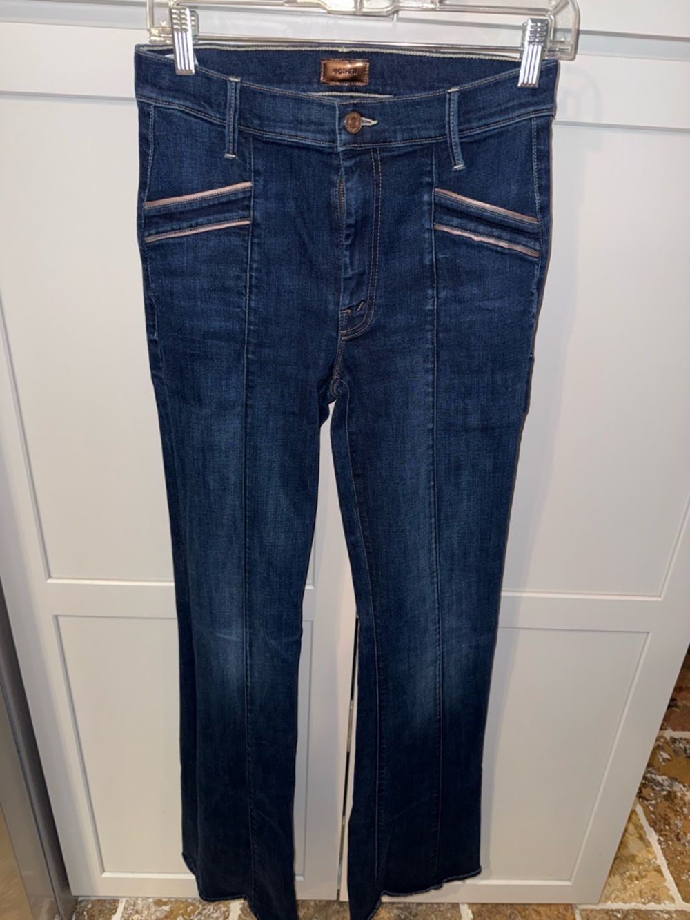 MOTHER The Slant Pocket Drama Jeans Up Your Alley Wash 27 x 34 NWOT 👖